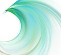 White abstract background. Big fresh green and turquoise wave wi Royalty Free Stock Photo