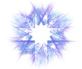 White abstract background with fractal star background. Purple c