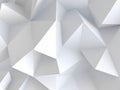 white abstract background. lowpoly backdrop. crumpled paper. 3d illustration