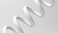 White abstract coil spring. Helix. Spiral. Royalty Free Stock Photo