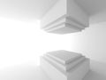 White Abstract Construction. Architecture Interior Design Royalty Free Stock Photo