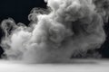 White smoke abstract on black background. Royalty Free Stock Photo