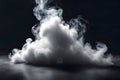 White smoke abstract on dark gray background. Royalty Free Stock Photo