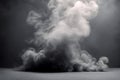 White smoke abstract on dark gray background. Royalty Free Stock Photo