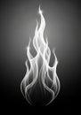 White abstract flame design on a dark gradient background. The Royalty Free Stock Photo