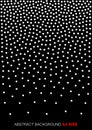 White Abstract Gradient Halftone Dots on black Background, a4 format. A4 size. Royalty Free Stock Photo