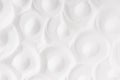 White abstract grainy soft background with rippled circles pattern. Royalty Free Stock Photo