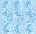 White abstract patterns on a blue background Royalty Free Stock Photo