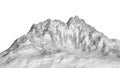 White abstract polygonal mountain