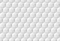 White abstract seamless pattern with geometric hexagonal cubes