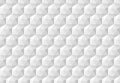 White abstract seamless pattern with geometric hexagonal cubes