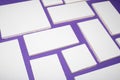 White Abstract Shaped Tiles On a Coloured Background Close Up