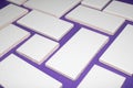 White Abstract Shaped Tiles On a Coloured Background Close Up
