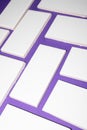 White Abstract Shaped Tiles On a Coloured Background Close Up