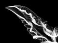 White abstract smoke swirls and curves Royalty Free Stock Photo