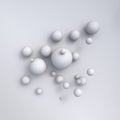 White abstract spheres backdrop