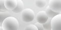 White abstract spheres balls wallpaper illustration in 3D Royalty Free Stock Photo