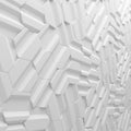 White abstract squares backdrop. 3d rendering geometric polygons