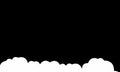 White Abstract Stacked Cloudy Black Background Illustration Design