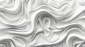 White abstract wavy sculpture. 3D render of fluid dynamic forms