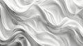 White abstract wavy sculpture. 3D render of fluid dynamic forms