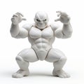 Hyperbolic Expression: White Action Figure Set With Strong Graphic Elements