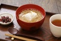 White adzuki Zenzai , a Japanese dessert