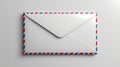 White Airmail Envelope Letter Mail 3D Render Royalty Free Stock Photo
