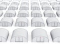 White airplane hangars Royalty Free Stock Photo