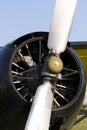 White airplane propeller