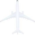 White airplane top view Royalty Free Stock Photo