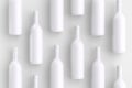 White Alcohol Bottles. Decorative low contrast background. Alcohol theme