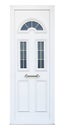 White aluminum door Royalty Free Stock Photo