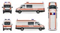 White ambulance car template Royalty Free Stock Photo