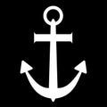 Cool White Anchor icon Royalty Free Stock Photo