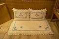 White ancient arabian pillows in the arabic bedroom