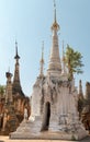 White ancient Burmese Buddhist pagodas