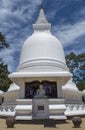 White ancient old buddhist stupa in Nuwara Eliya town Royalty Free Stock Photo