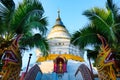 White ancient pagoda at Wat Ket Karam