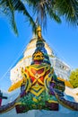 White ancient pagoda at Wat Ket Karam