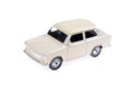White ancient toy car