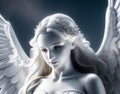 White Angel is a divine embodiment of pure affection and compassion. Royalty Free Stock Photo