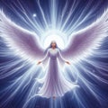 White Angel is a divine embodiment of pure affection and compassion. Royalty Free Stock Photo