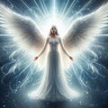 White Angel is a divine embodiment of pure affection and compassion. Royalty Free Stock Photo