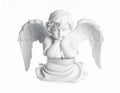 White Angel Statue Praying with Wings Royalty Free Stock Photo