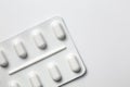 White Angled Blister Pack Pills Pharmaceutical Medicine Background White Royalty Free Stock Photo