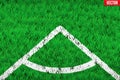 White angular lines on grass field.