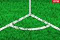 White angular lines on grass field.