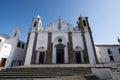 White antique historic Church in Monsaraz village in Alentejo, Portugal