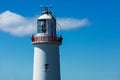 White antique lighthouse in Loop Head, Kilbaha, Co. Clare, Ireland Royalty Free Stock Photo